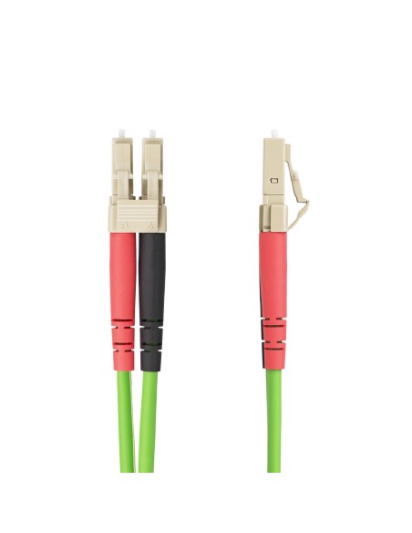 Cable de Fibra Óptica LC a LC (UPC) OM5 Multimodo 3m - Dúplex 50/125µm LOMMF Tipo Cremallera VCSEL 40G/100G - No Sensible a los
